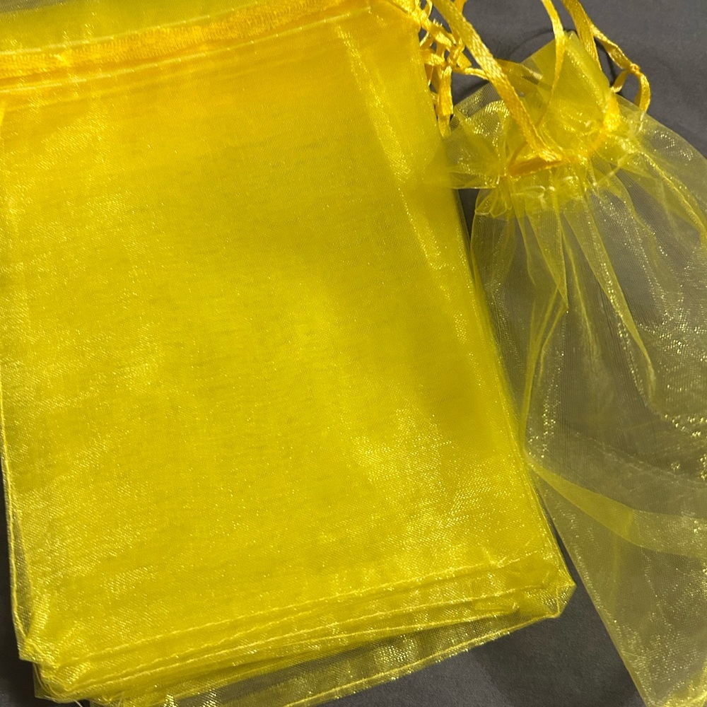 Yellow Organza Bags